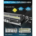 thumbnail image 2 of CO LIGHT Single Row Slim 10” Light Bar IP68 Waterproof Off-Road Spot Flood Combo LED Small Light Super Bright Truck Driving Fog Lamp Compatible with Wrangler SUV F150 Polaris RZR ATV UTV, 2 of 7