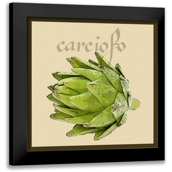 Vision Studio 12x12 Black Modern Framed Museum Art Print Titled - Italian Vegetable VIII