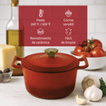 thumbnail image 5 of Cacerola Hierro Fundido Esmaltada Cocina Olla 5.4lts Zentra Rojo, 5 of 5