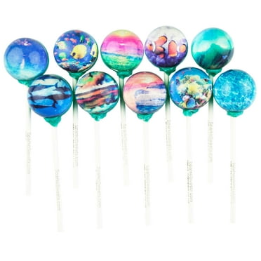 Sparko Sweets Aquatic Lollipops, Rainforest of the Ocean, 10 Pieces, Handcrafted in USA - Perfect for Beach-Themed Parties, Gifts, Party Favors