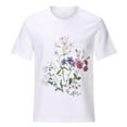 thumbnail image 6 of Patlollav Womens Tops Fashion Floral Plant Print Female Round Neck Loose T-Shirt, 6 of 6