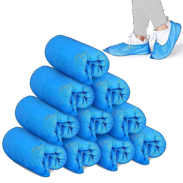 100 fundas desechables de plástico para zapatos.