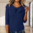 thumbnail image 2 of Breezora Women's Loose Knit Sweater With Hood And Exposed Shoulder For Spring Autumn Fashion Tops XXL Size Navy, 2 of 5