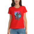 thumbnail image 6 of ALLNOB Women's Standard Short Sleeve T-Shirt 150g Red, 6 of 8