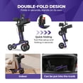 thumbnail image 6 of Mobility M905BU Rollator Walker with Seat for Seniors, 10" Big Front Shock-Absorbing Wheels for All Terrain, 300 lb. Weight Capacity, Purple, 6 of 11