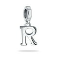 thumbnail image 1 of Personalized Gift Block Letter R Alphabet Initial Dangle Charm Bead for Women for Teen .925 Sterling Silver for European Bracelet, 1 of 4