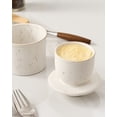 thumbnail image 3 of Ceramic Butter Crock, The Original Reactive Glaze Speckled White, Butter Dish with Water Line for Spreadable Fresh Butter & for Gift - Speckled White, 3 of 7