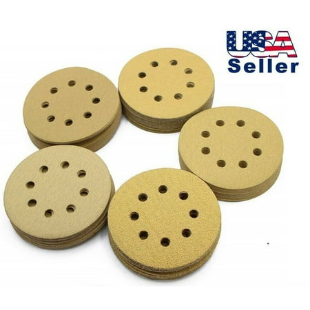 

100PCS 5 Sanding Discs 60 80 120 150 220 Grit Assortment Hook & Loop Sandpaper