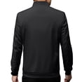 thumbnail image 4 of Stamzod Jackets for Men Long Sleeve Zip Up Bomber Jacket Men Business Casual Work Lightweight Windbreaker Black M, 4 of 6