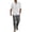 White, variant on Letdown 2 Piece Set for Men Cruise Outfits Set Mens Summer Vacation Outfit Long Sleeve Button Down Shirts Drawstring Elastic Waist Wide Leg Pant