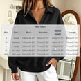 thumbnail image 3 of Hurxie Womens Oversized V Neck Fleece Sweatshirt Casual Long Sleeve Sweatshirts Collared Pullover Sweatshirts, 3 of 7