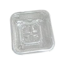 100 Pcs Clear Plastic Containers, Plastic Food Containers, Clear Disposable Containers Square Container for Sandwich Dessert Salad (2.95 x 2.95 x 1.1 inch)