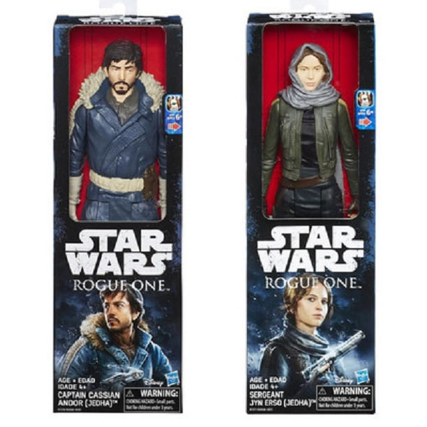 2 Star Wars Rogue One Action Figures Captain Cassian Andor Sergeant Jyn Erso Walmart Com