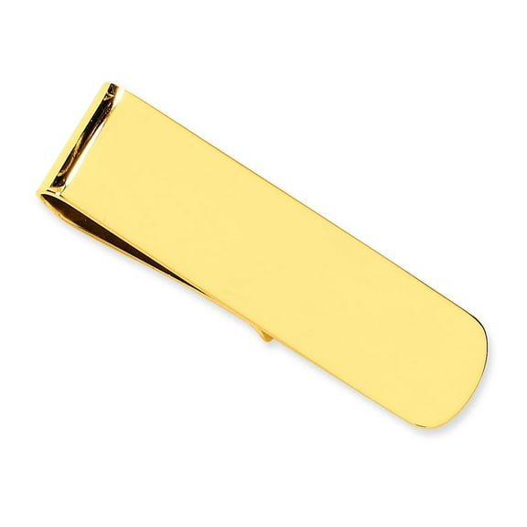 14K Yellow Gold Engravable Money Clip Mens Jewelry