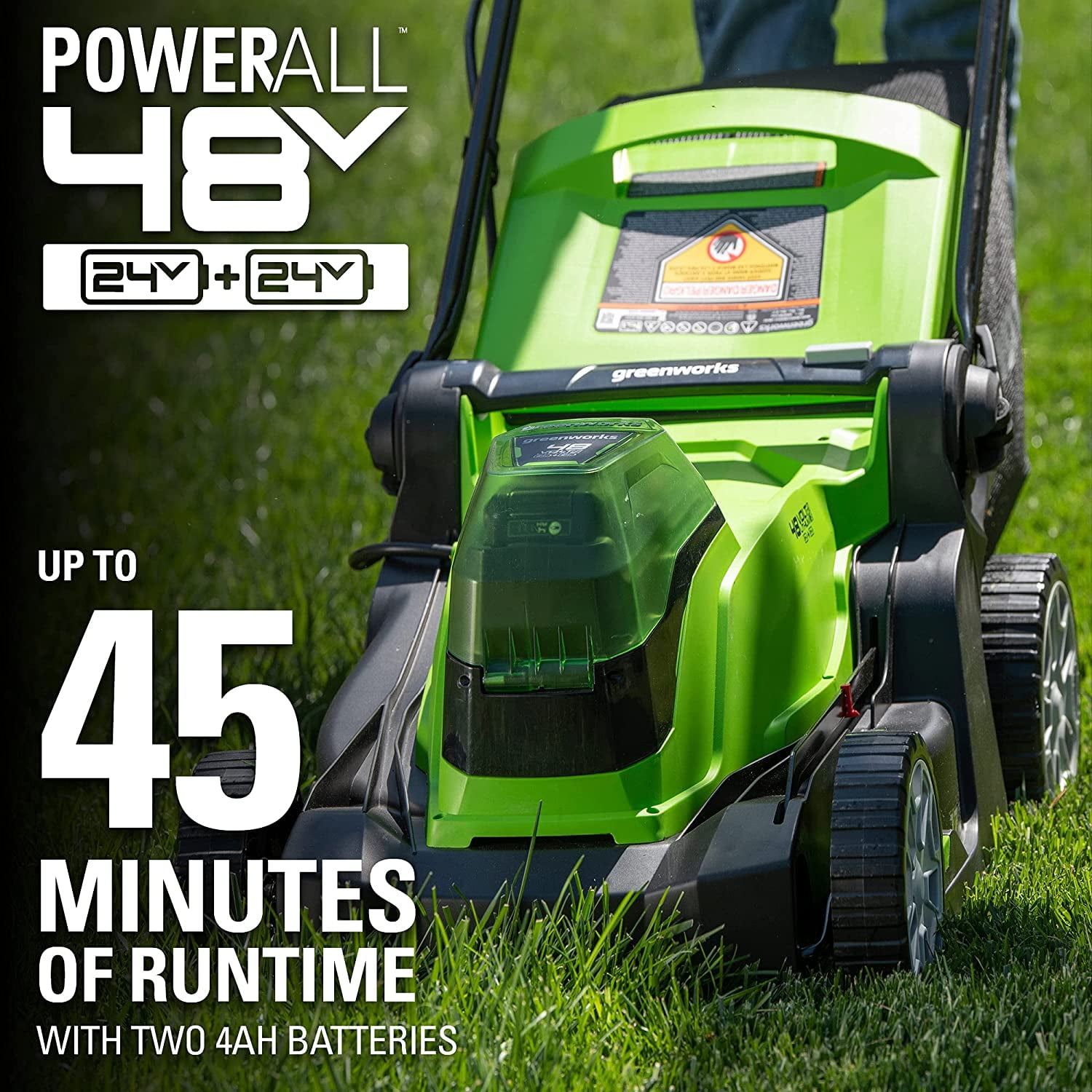 Greenworks PRO 17 in. 60-Volt Lawn Mower with 4 Ah Lithium Ion Battery –  Arborb