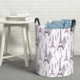thumbnail image 5 of Goofa Lavender Flowers Printed Circular Hamper,Laundry Basket with Handles,Storage Baskets Foldable,Large Capacity Laundry Hamper-Small, 5 of 8