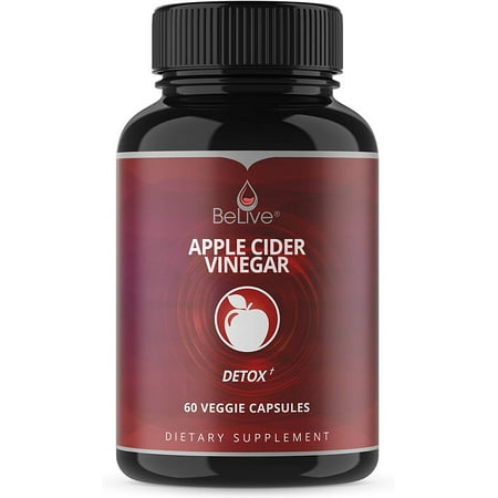 Apple Cider Vinegar Capsules - Best Dr Recommended Strength Vitamins Pills for Weight Loss, Detox Support, Cleanse, Bloating Relief & Metabolism Booster Supplements for Women and Men - 1250 mg (Best Way To Eliminate Bloating)