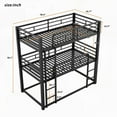 thumbnail image 6 of Black Metal Twin Size Triple Bunk Bed - Space-Saving Design, 6 of 14