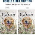 thumbnail image 5 of Spring Summer Garden Flag Floral Golden Retriever Yard Flag Flower Dog Garden Flags for Outside Small Outdoor Welcome Flags 12x18 Double Sided, 5 of 7
