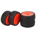 thumbnail image 4 of RC Tires, Wear Resistant Plastic Rubber Concave Convex Texture RC Drag Tires  For 1/10 Flat Sports Car For Remote Control Car Red, 4 of 8