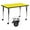 Yellow, variant on Flash Furniture Wren Mobile 36''W x 72''L Rectangular Grey HP Laminate Activity Table - Standard Height Adjustable Legs
