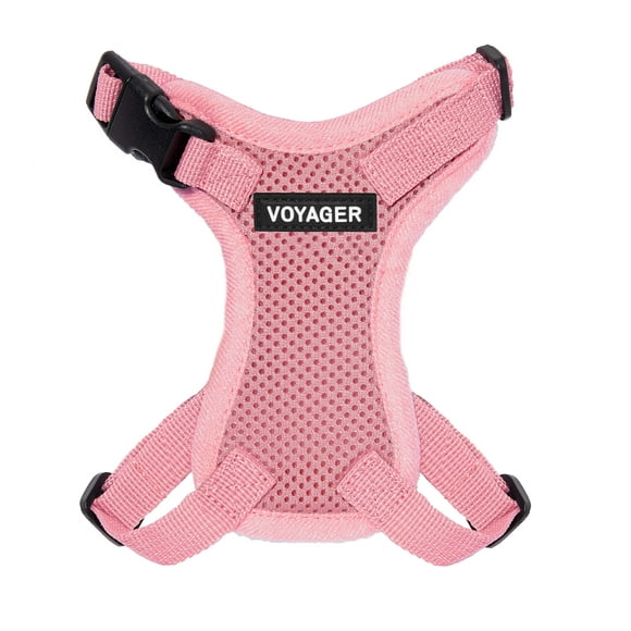 Voyager Step-in Lock Pet Harness - All Weather Mesh, Adjustable Step in Harness for cats and Dogs by Best Pet Supplies - Pink (Matching Trim), XXS (chest: 10-14 Fit cats), 1pink (Matching Tr