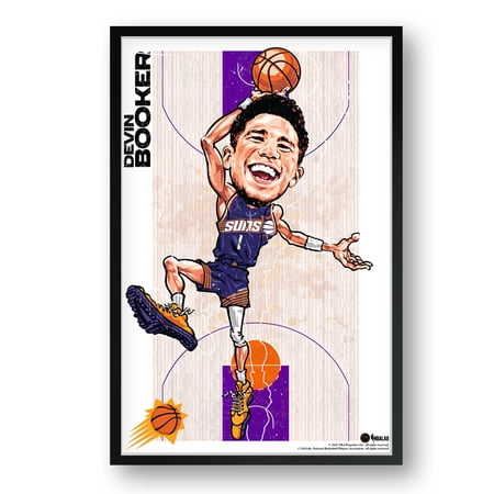 Devin Booker Phoenix Suns Framed 14 x 20 Player Caricature Art