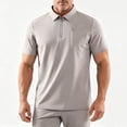 thumbnail image 7 of hoksml Men's Quick Dry Half Zip Collared Shirts, Short Sleeve Outdoor Golf Tops with Water Resistant Zipper Chest Pocket for Travel Daily Wear, 7 of 7