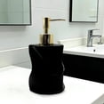 thumbnail image 5 of Deeceymbur Glass Soap Dispenser Wave Shape Liquid Pump Hand Soap Shampoo Body Wash Refillable Leakproof Decorative Bathroom Home Hotel Vanity Counter, 5 of 6
