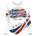 thumbnail image 2 of Conairie Patriotic Shirts For Women Crew Neck Long Sleeve Loose 4th of July T Shirt With American Falg Print Holiday Commemorative Tops White L, 2 of 3