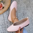 thumbnail image 5 of IEMIEMIEM Women's Ballet Flats Comfortable Shoes Pointed Toe Slip On Work Loafers Business Casual Dress Shoes Nude Flat Pink 5.5 Wide, 5 of 6