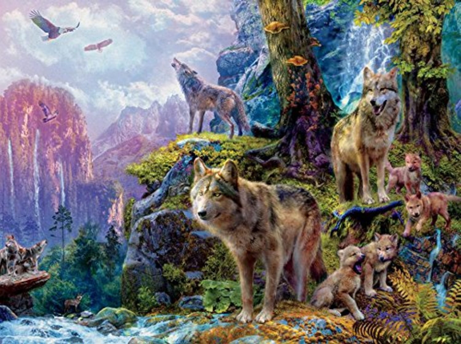 National Park 1000PC Wild Park Wolves Puzzle - Walmart.com