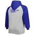 thumbnail image 3 of Men's Heather Gray Los Angeles Rams Big & Tall Fleece Raglan Full-Zip Hoodie Jacket, 3 of 3