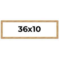 36x10 Frame Beige Real Wood Picture Frame Width 1.25 inches | Interior Frame Depth 0.5 inches |