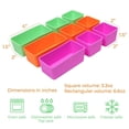 thumbnail image 3 of Food Grade Silicone Lunch Container Microwaveable Square Portable Bento Box Salad Dressing Container Orange 90ml, 3 of 6