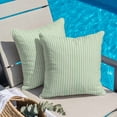 thumbnail image 6 of Pillow Covers 24x24 Inch, Sage Green Striped Linen Pillowcase with Invisible Zipper, Modern Simple Farmhouse Beige Decorative Throw Pillow Covers Cushion Case for Couch Sofa Bed Living Room, 6 of 9