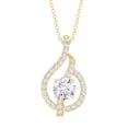 thumbnail image 2 of Rosec Jewels - Lab Grown Diamond Leaf Pendant (EF-VS Quality) - Minimalist Necklace with Chain, 10K Yellow Gold, 2 of 6