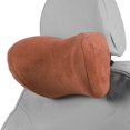 thumbnail image 1 of Almohada para la cabeza del automóvil Unique Bargains, soporte para el cuello ergonómico y cómodo, ante y espuma viscoelástica, ancho ajustable, naranja, 1 Pcs para conducción y viajes, 1 of 7