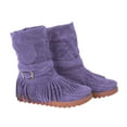 thumbnail image 2 of YLYL Women's Suede Tassel Mid Calf Boots Low Heel Fashion Retro Moccasins Winter Dress Shoes, 2 of 6