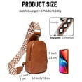 thumbnail image 4 of Bolso de pecho para mujer bandolera de cuero PU de moda Vintage almacenamiento ANGGREK Otros, 4 of 8