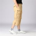 thumbnail image 2 of Jinda Men's Cargo Pants Work Utility Cotton Joggers Lightweight Summer Pocket Thin Outdoor Soft Mid Rise Khaki X-Large, 2 of 4