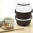 thumbnail image 3 of DONSU 3 Layers Electric Lunch Box, 2L Portable Electric Heating Lunch Box 360°Steam Heating Warmer Container Rice Cooker for Home, Office, School (200W 110V), 3 of 4