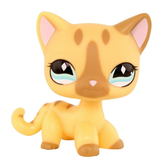 Minilpsshop Little Pet Toy Shorthair Cat #886 Cartoon Animal Figure Yellow Cat