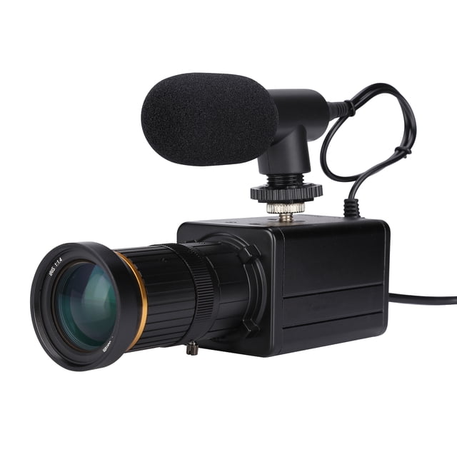 Riwcyla 4K HD Computer USB Webcam 10X Optical Zoom Manual Focus Auto Exposure Compensation Comaptible with Window XP710 Linux Android & Play with Microphone for Video Conference Online Teaching