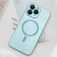 thumbnail image 5 of Magnetic case for iPhone 11 Pro Phone Case for Women, Matte Luxury Soft Metal Gloss Design with Camera Protective Film [Compatible with Magsafe] for iPhone 11 Pro 6.1"-Blue, 5 of 12