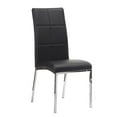 thumbnail image 1 of Topline Home Furnishing Black Leatherette Dining Chairs, 1 of 4