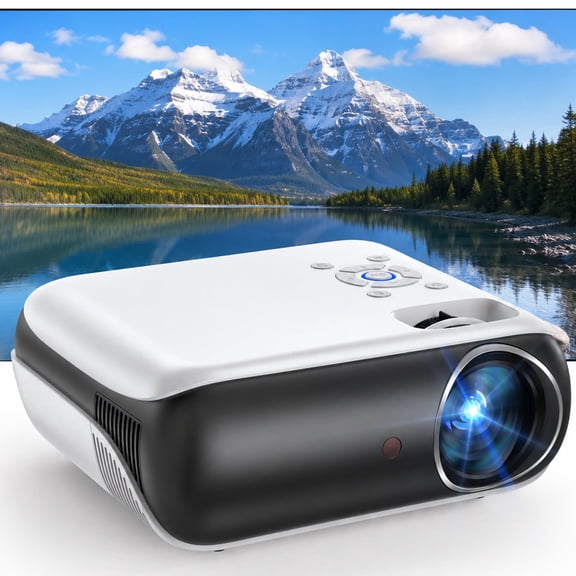 Groview Native 1080P Movie Projector, 4K Outdoor Projector with WiFi and Bluetooth, 350 ANSI Lumens, Auto Keystone & Electric Focu, 200" Display Home Theater Mini Projector for Indoor and Outdoor