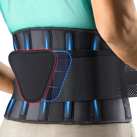 Back Brace Adjustable Support Belt-Lumbar Support Back Brace for Back Pain, Sciatica, Scoliosis, Herniated Disc for men & women