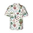 thumbnail image 3 of Daiia Frog and Forest Plants Hawaiian Shirt for Men Gentle Cotton Regular Short Sleeve Casual-Large, 3 of 9