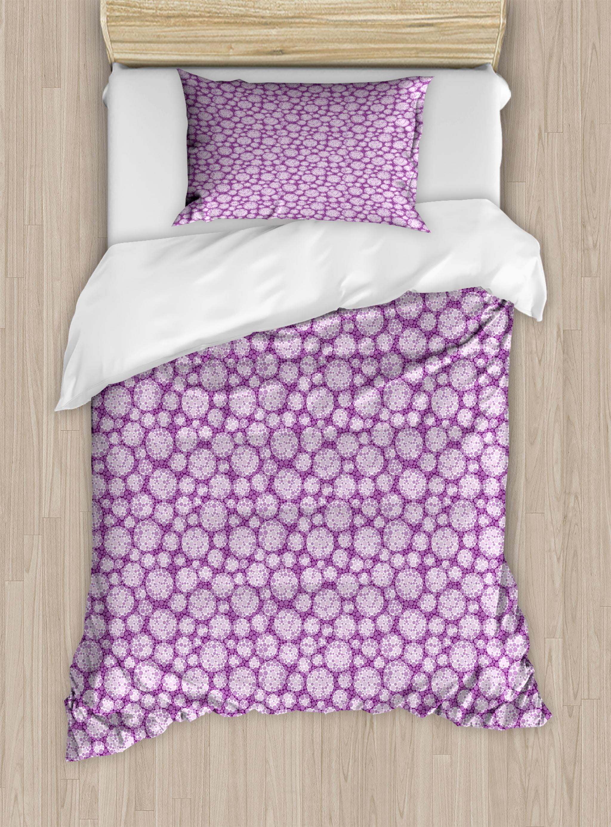 Abstract Duvet Cover Set Twin Size Purple Shade Blots And Circles Abstract Duvet Cover Set Twin Size Purple Shade Blots And Circles In Diffe Sizes Geometric Print Decorative 2 Piece Bedding With 1 Pillow Sham